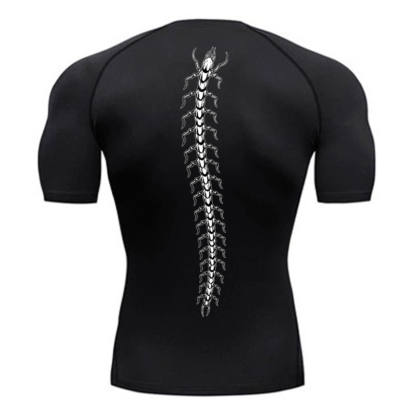 Rash Guard - Graficzne koszulki kompresyjne dla mężczyzn Trening
