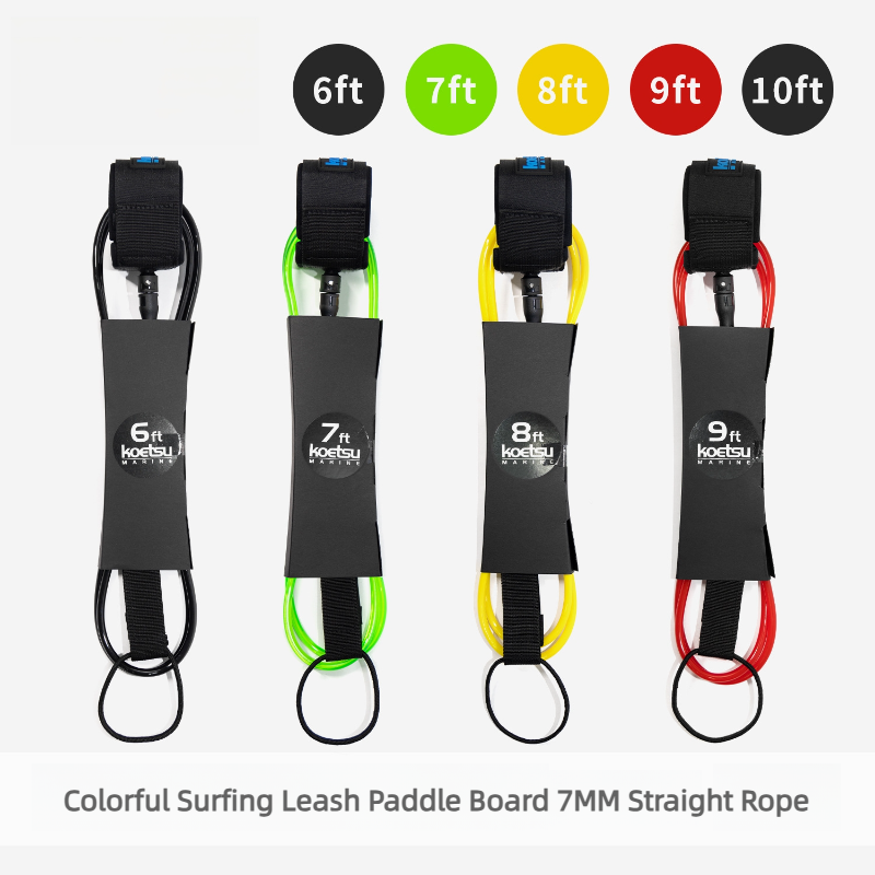 Surfboard Leash - Kolorowa linka do surfingu, 7 mm,