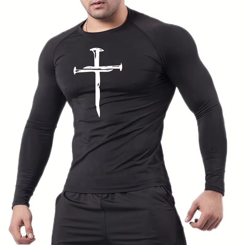 Rash Guard - Chrześcijańskie koszulki kompresyjne z grafiką, z