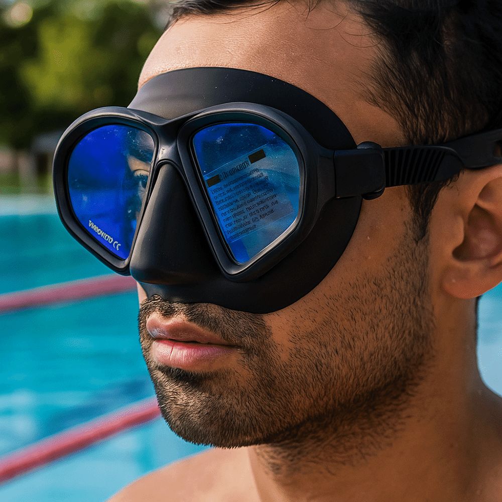 Snorkel Set - Maska do freedivingu ze szkła hartowanego,