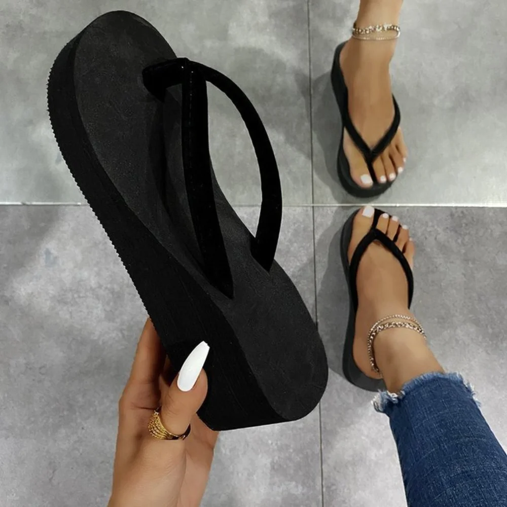 Water Shoes - Klapki Letnie Damskie Koturny Sandały Japonki
