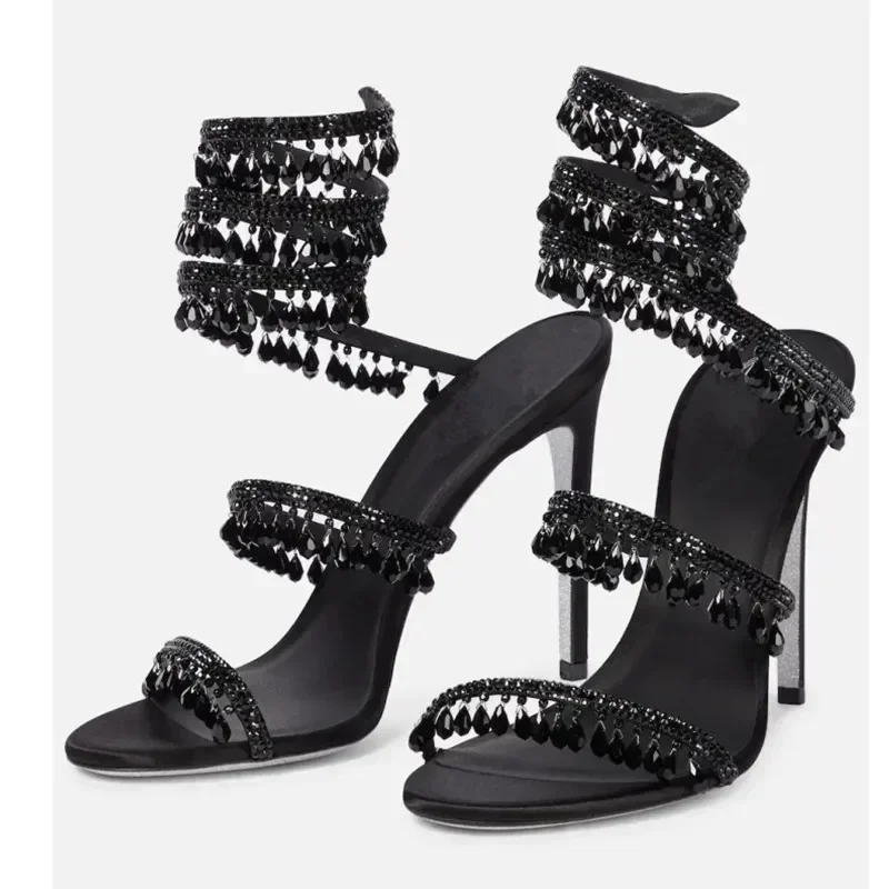 Water Shoes - Damskie sandały z wodnymi diamentami, modne,