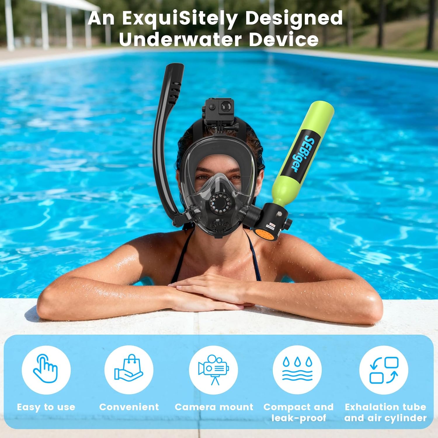 Mini butla do nurkowania 0.5L  – Snorkel Set recenzja i cena